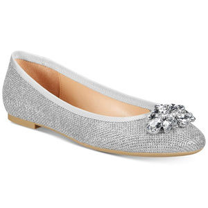 BADGLEY MISCHKA Jewel Bridal Embellished Flats Shoes